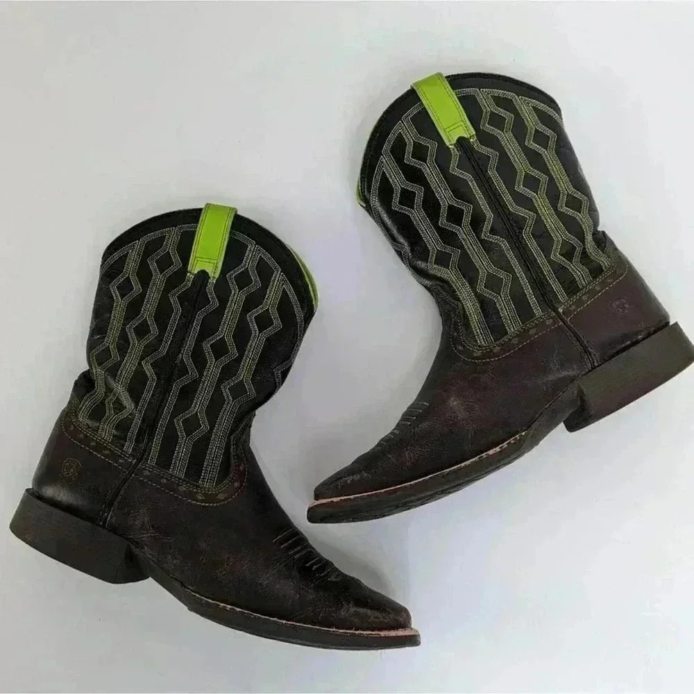 Ariat Kid's Live Wire Western Square Toe Boots - 5 - Picture 6 of 12